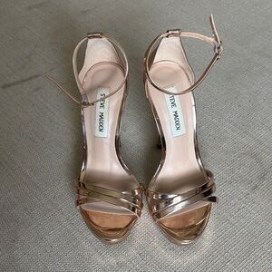 Steve Madden Metallic Strappy Heels